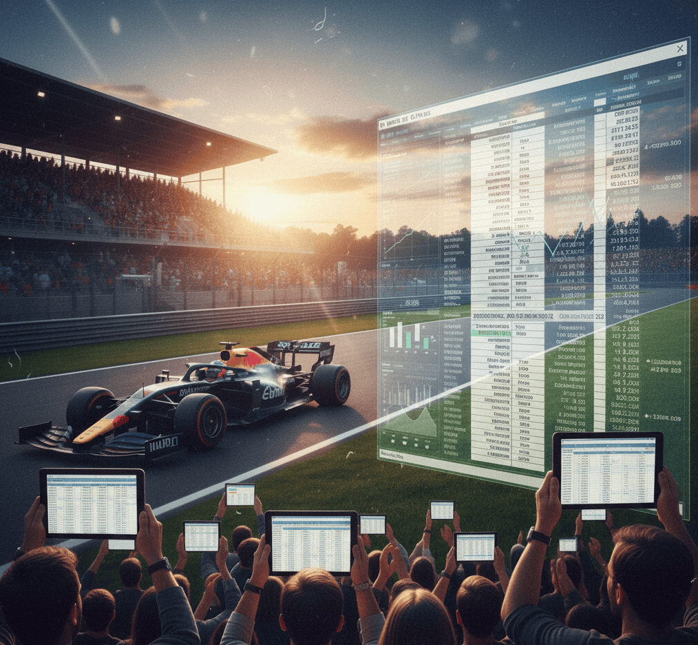 la formule 1 et les tableaux excel